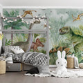 Dinosaur Wallpaper: Jurassic Nursery Peel and Stick Wall Mural