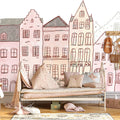 Kids Cityscape Wallpaper Mural, Peel and Stick Nursery Decor