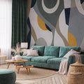 Geometric Art Deco Wallpaper: Boho Wall Mural, Removable Wallpaper
