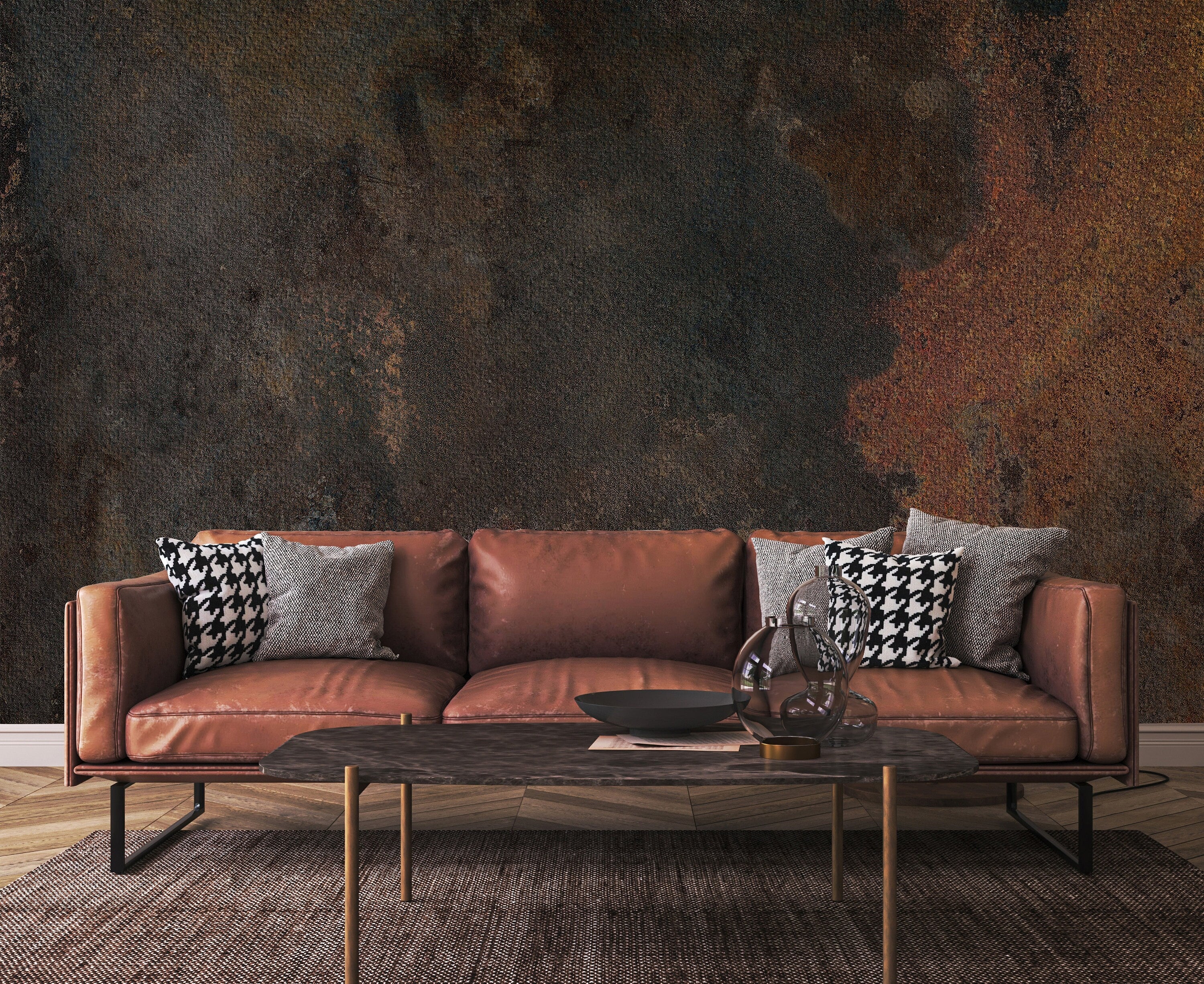 Marble Texture Concrete Wallpaper: Grunge Peel and Stick