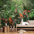 Tropical Rainforest Wallpaper: Exotic Leaves Peel and Stick Wall Mural