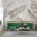 Tropical Leaves Wallpaper: Grey Palm Wall Mural (Peel and Stick)